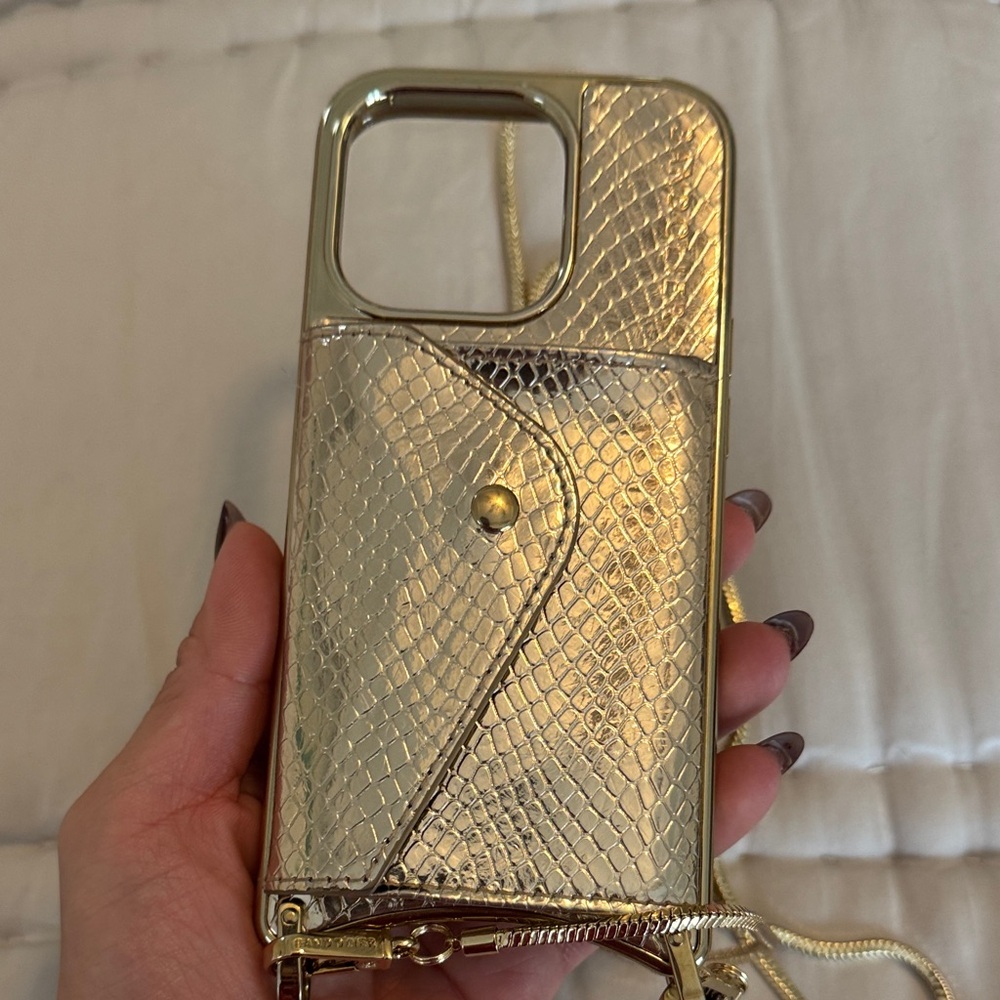 Bandolier Gold Phone Case with Chain - Picture 5 of 8
